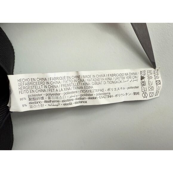 Stradivarius Black Ribbed Pull On Pants Front Split Polyester Elastane Women's M - Picture 5 of 10